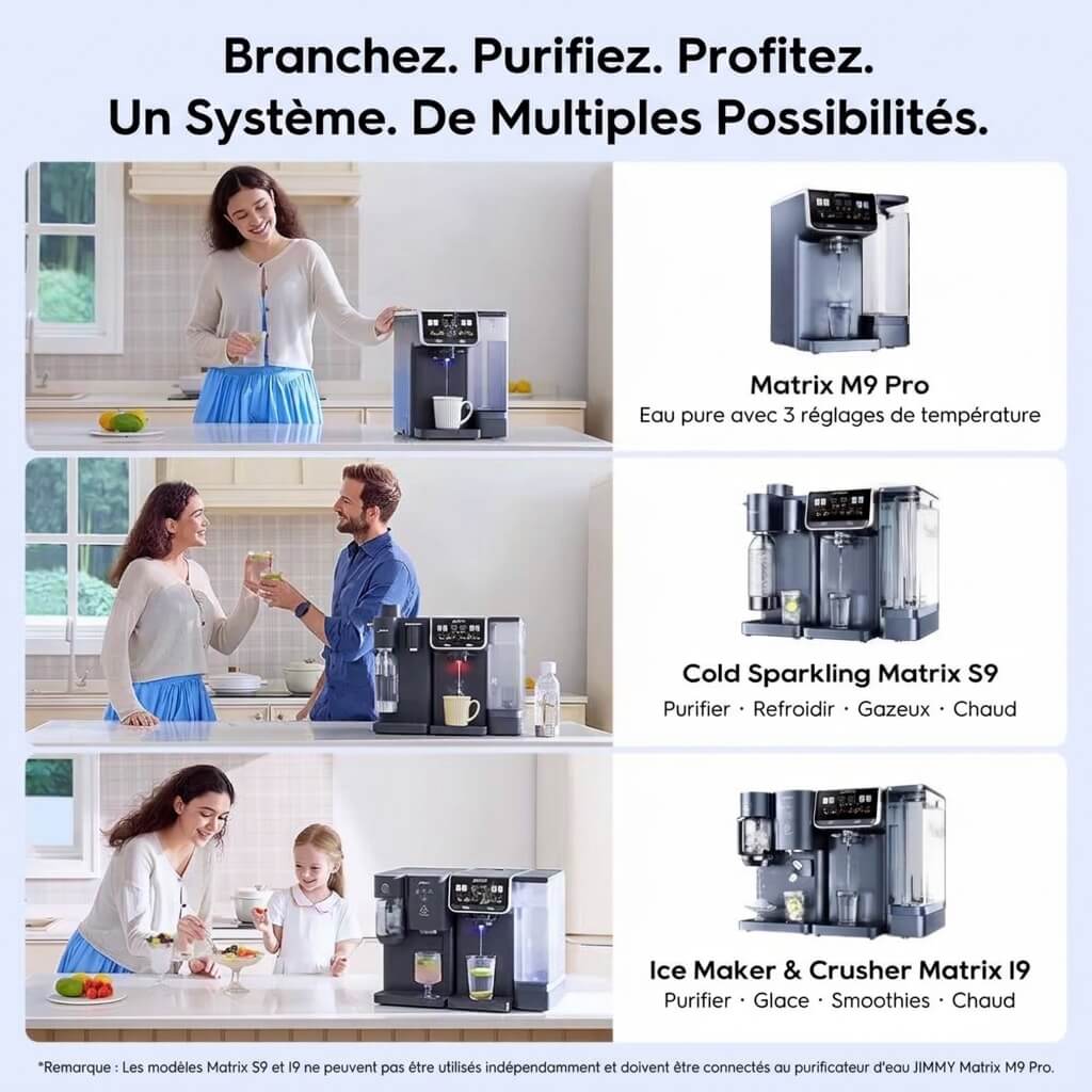 Osmérix – Purificateur d’Eau par Osmose Inverse de Comptoir 7 Étapes, Chauffage Instantané et Réservoir 5 L