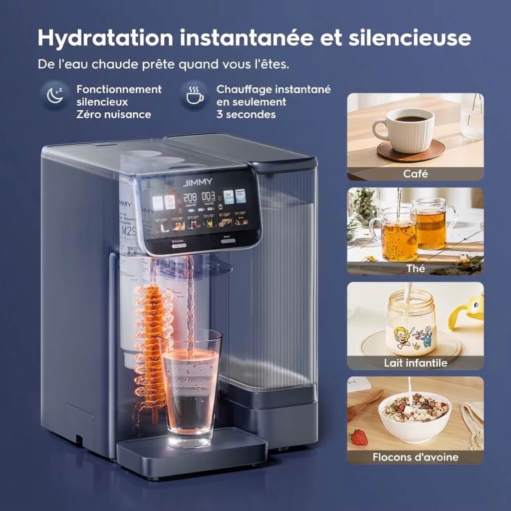 Osmérix – Purificateur d’Eau par Osmose Inverse de Comptoir 7 Étapes, Chauffage Instantané et Réservoir 5 L