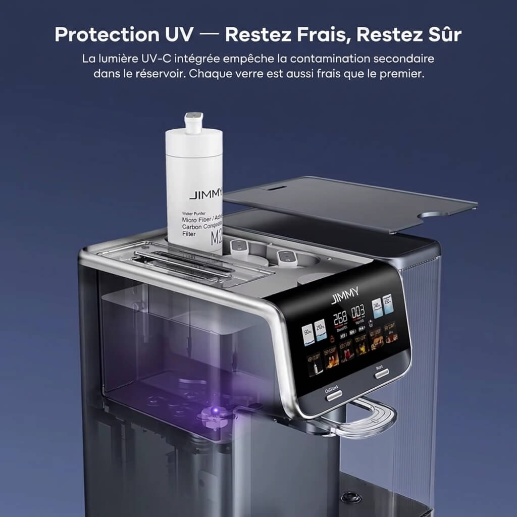 Osmérix – Purificateur d’Eau par Osmose Inverse de Comptoir 7 Étapes, Chauffage Instantané et Réservoir 5 L