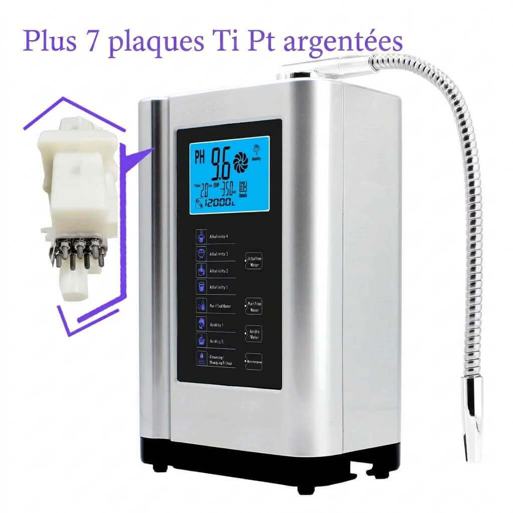 Osmérix – Générateur d’Eau Hydrogénée et Ioniseur d’Eau Alcaline, avec Réglage du pH de 3,5 à 10,5