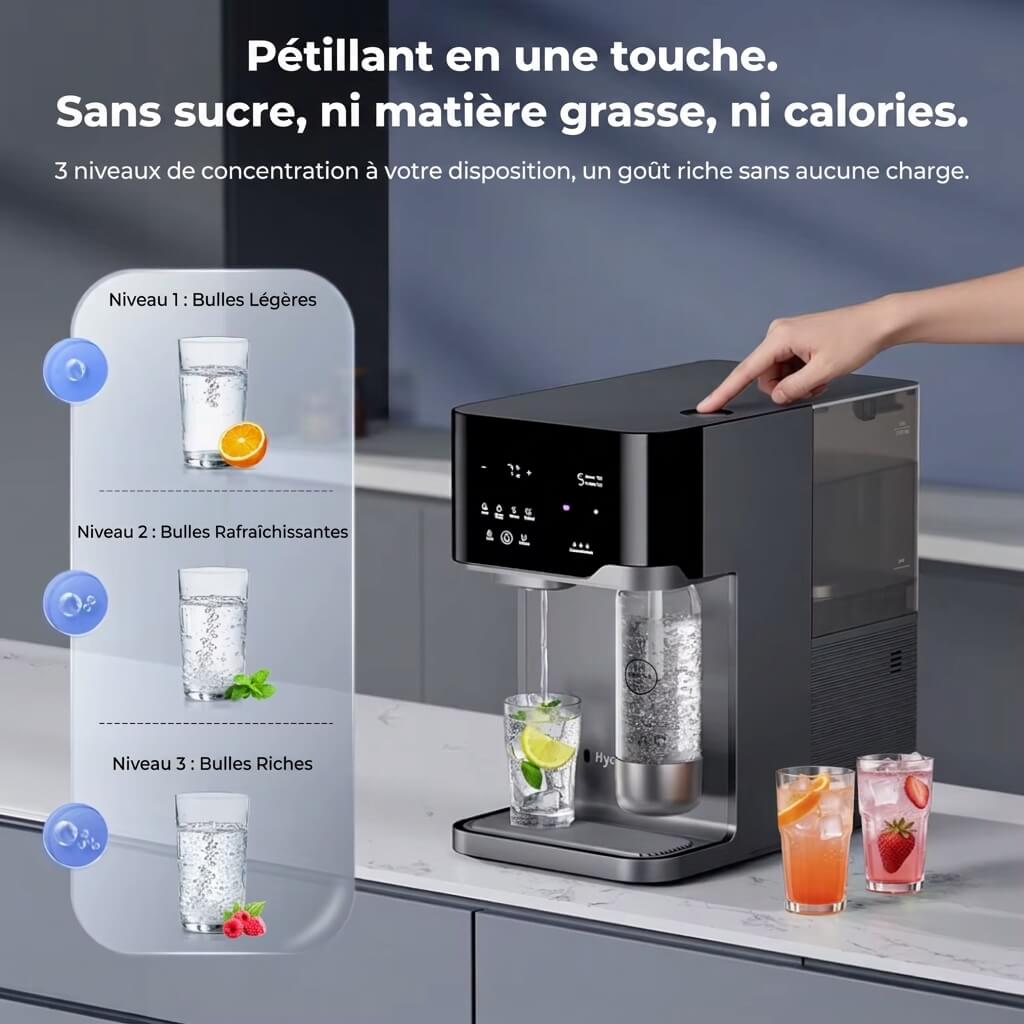 Machine d'ionisation d'eau alcaline, plaques revêtues de platine 7/11, filtre purificateur d'eau à pH réglable, processeur d'eau d'électrolyse pour comptoir, pour l'eau potable à la maison